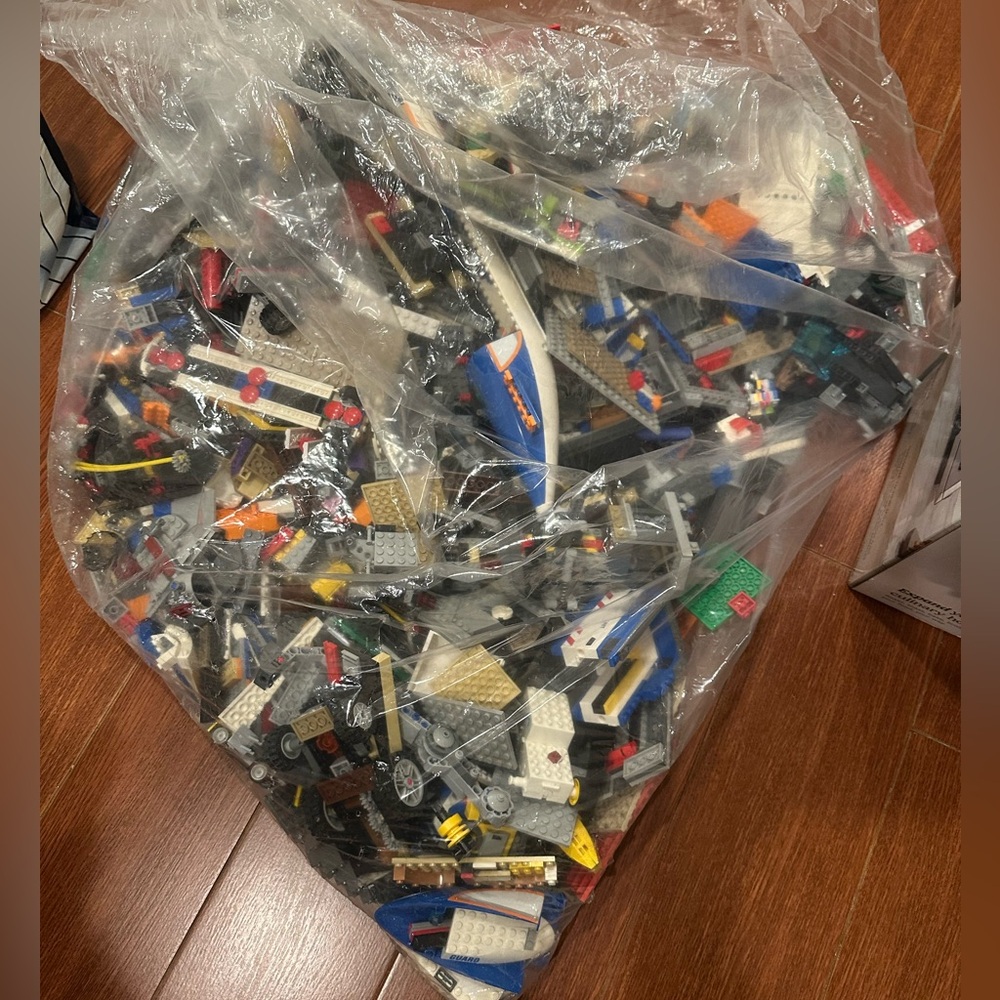25 LB Genuine LEGO Bulk Lot – Mixed Bricks, Vehicle Parts, Aircraft Parts & More